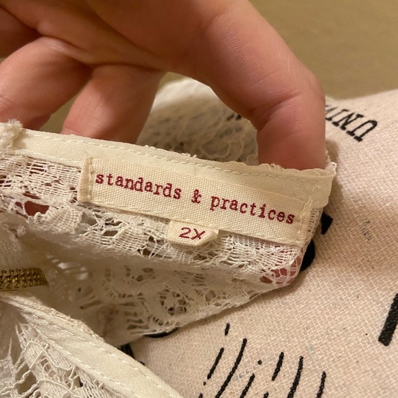 Standards & Practices Lacy long sleeve crop top - Picture 3 of 6